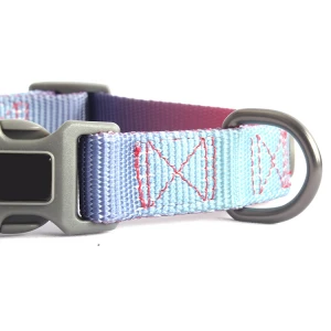 Durable personalized high quality nylon zinc alloy classic braided pet dog collars