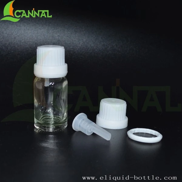 Ecannal 10ml glass bottle inner dropper in lids bottle caps closures for CBD Hemp Oil Vape Juice DIN 18 Tamper Evident Cap
