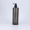 eco-friendly  black cylinder pet shampoo bottle with  pump sprayer
