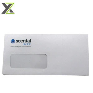Eco-friendly custom printed commercial company name and address paper envelope