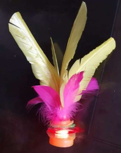 Eco-friendly Light Up Kick Shuttlecock Colorful Feather LED Chinese Jianzi