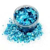 Eco-Friendly Pet Festival Glitter Flakes Sequin Makeup Face Body Glitter Holographic Loose Eye Chunky Cosmetic Glitter For Eyes