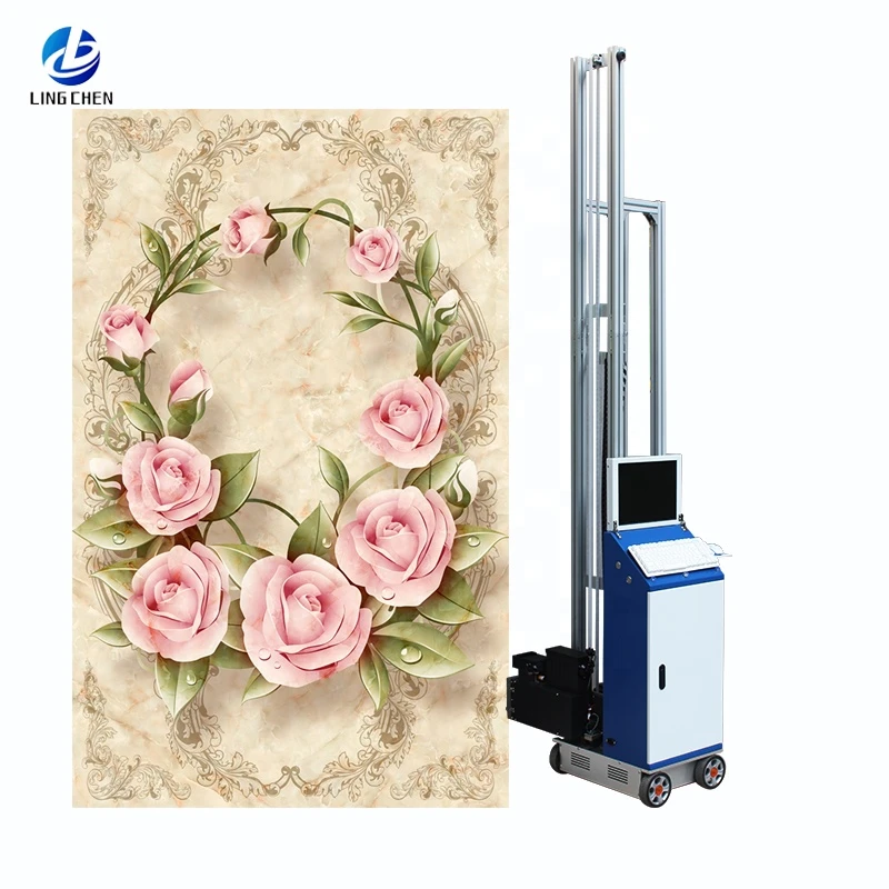 ECO Vertical oil painting wallpaper color painting machine wall advertising poster printing equipment