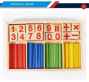 Educational colorful wooden math learning toy for kids