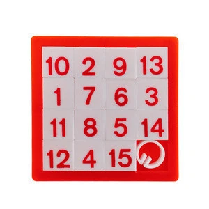 Educational game toys custom intelligent number plastic sliding puzzle
