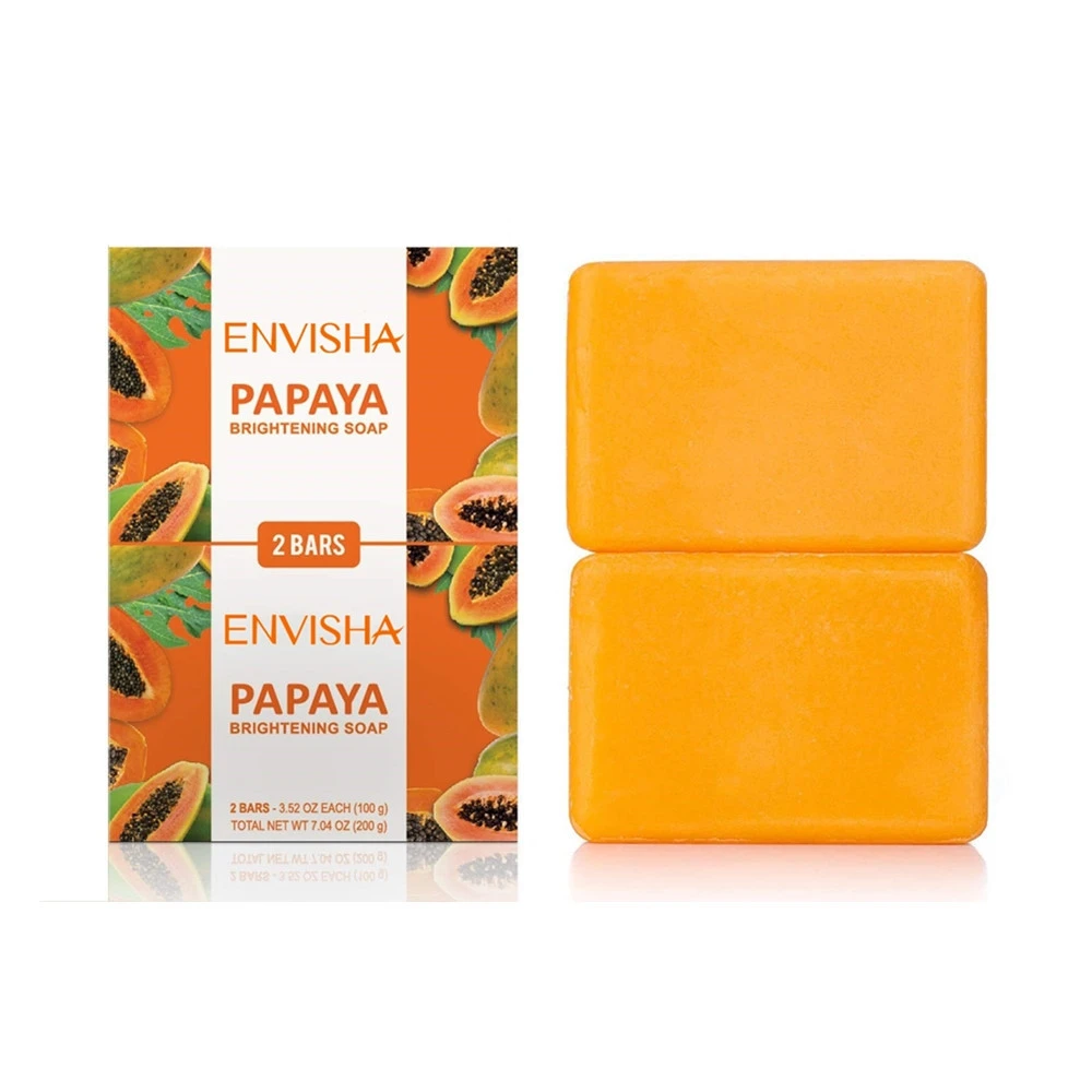 Envisha Custom Natural Handmade Soap Making Supplies Papaya Kojic acid Soap Organic Toilet Soap