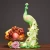 Import European peacock fruit plate home living room coffee table decoration new chinese move home gift fruit plate resin statue from China