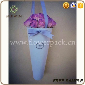 European style flower bouquets packaging clear flower sleeve