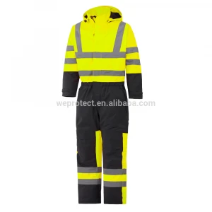 Excellent performance hi viz winter safety gear one piece jump suit With ISO9001 certificates
