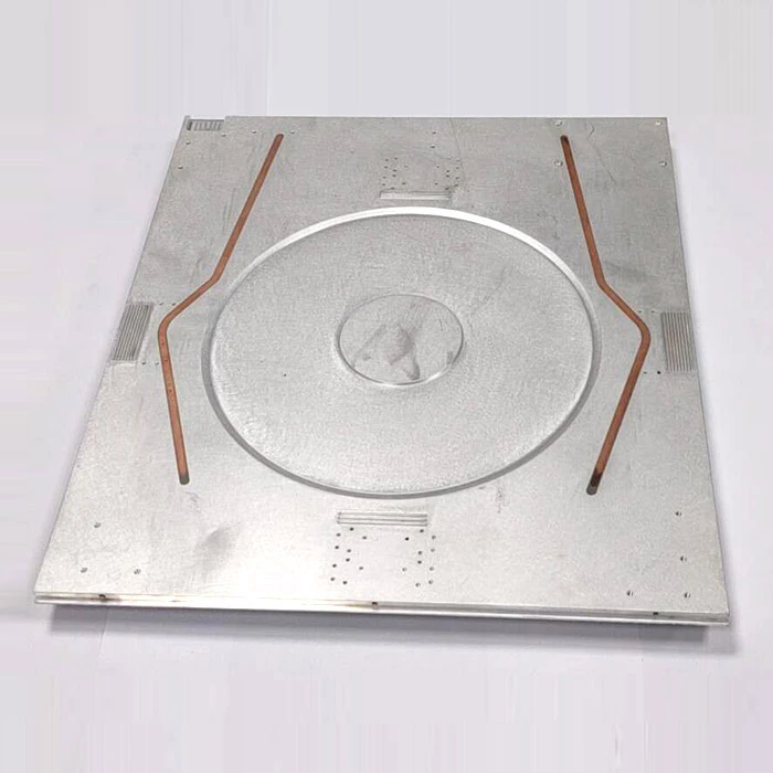 Extruded Large Aluminum Heat Sink with copper tube soldered