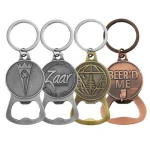 Factory Bar Beer Opener Soft Enamel Zinc Alloy Metal Logo Bottle Opener Antique Silver Embossed 3D Design Keyring Bottle Opener