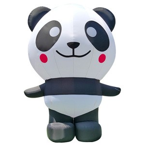 Factory Customized Advertising Inflatable panda mascot cartoon figures for decorations
