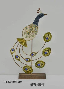 Factory direct metal standing peacock art Custom New Design Souvenir Crafts Collection Metal Arts and Crafts