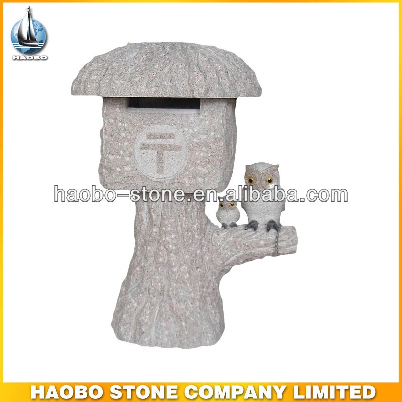 Factory Price Stone Bird Carving Sculpture Mail Box