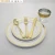 Import Factory Sell Gold Rim Dinnerware Set plastic Disposable Tableware for Party from China