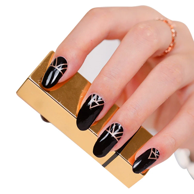 Factory Supply New Arrive Finger Nail Art Accessories Warp Pure Color Fashion Custom Tattoo Nail Art Sticker