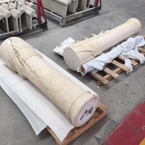 Factory supply solid building stone marble gate pillar design with great quality