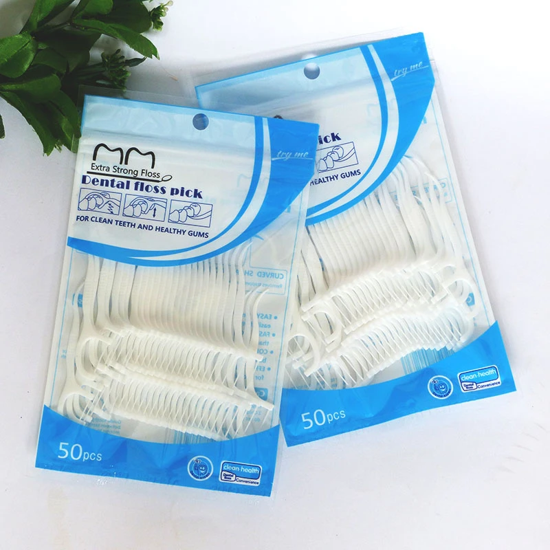 Factory Wholesale Tooth Cleaner  Portable Mint Interdental Flosser Dental Floss Pick Stick