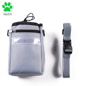 FAITH Grey dog training pouch dog training bag carries with adjustable waist and shoulder