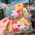 Fall winter kids children Hair Pin Hair Clips Barrette Wholesale Girls fluffy fuzzy furry cartoon anime Hairgrip sets