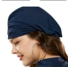 Fashion Customized Muslim Women Girls Swimwear Hijab Blue Black Nylon Spandex Turban Swimming Caps