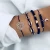 Import Fashion metal woven shell hollowed out carved hand decoration love personality boat anchor hand crescent Bracelet from China