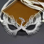 Fashion New Alloy Rhinestone Ribbon Mask Halloween Party Masquerade Performance Wedding Accessories Women