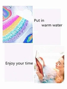 Fashion Rainbow Cloud Bath Bomb Float on Water&amp;Release Vivid Rainbow Color Moisturize Dry Skin Bath Fizzy Stocking Stuffer