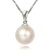 Import Fashion S925 Sterling Silver Round Pearl Necklace Jewelry Retro Ethnic Style Natural White Black Pearl Pendant Necklace from China