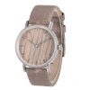 Fashion Wooden Watches Men Quartz Wrist With Leather Band