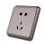 Import Fine black grind home wall switch socket light switch 1 2 3 4 gang socket panel from China
