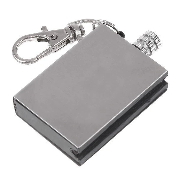 Flint Fire Starter Permanent Match Striker Keychain Portable Thousands Of Times Matches Key Chain Lighter Kit