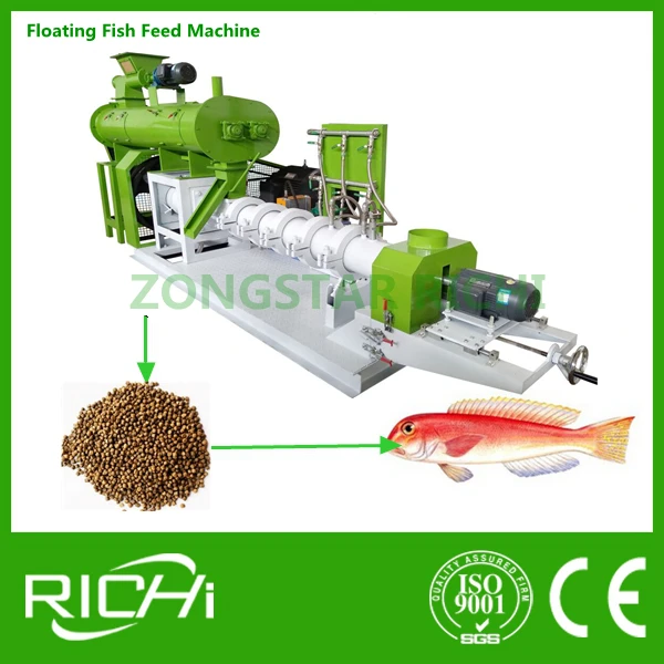 Floating Fish Feed Pellet Mill / CE Certification Stainless Steel Ring Die Pellet Feed Machine