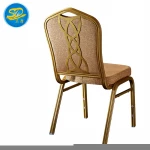 Flower back design hotel stackable aluminum chair restaurant banquet chair