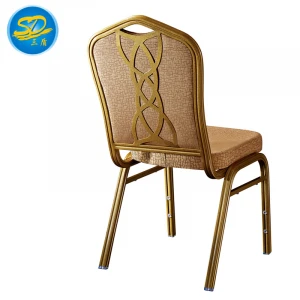 Flower back design hotel stackable aluminum chair restaurant banquet chair