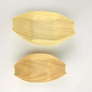Food disposable natural thin bamboo wooden sushi boat