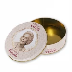 Food Grade Round  Metal Tin Boxes Cans for Cake Cookies Biscuit