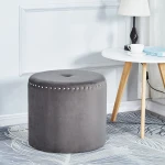 Foot Stool Velvet Ottoman Modern Indoor Outdoor Living Room Furniture Chair