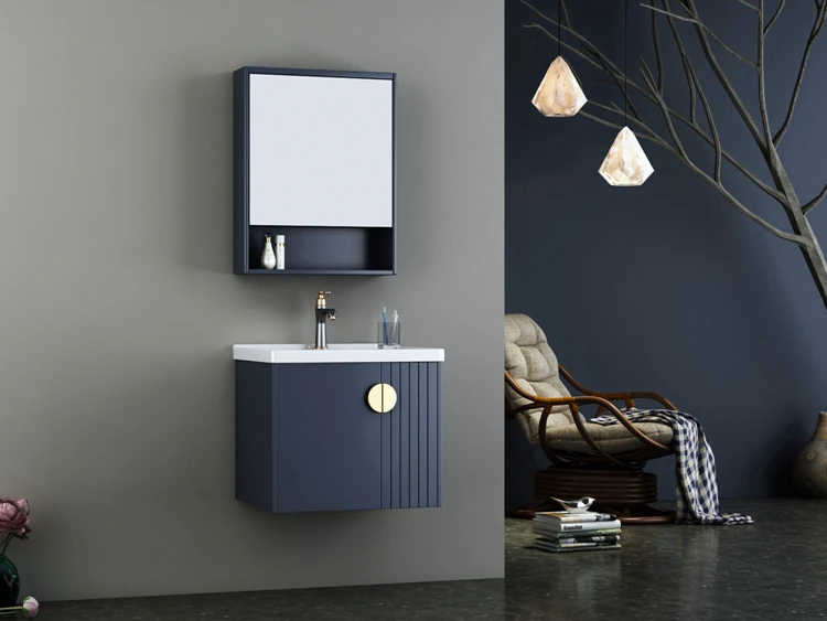 Foshan bathroom vanity set Countertop modern Bathroom Furniture Mirror washbasin cabinet