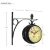Import Free Shipping Charminer Vintage Decorative Double Sided Metal Wall Clock Antique Style Station Wall Clock Wall Hanging Clock from China