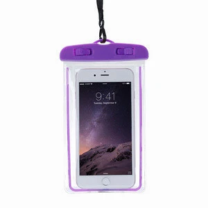 Free Shipping High Quality PVC ABS Light Strip Waterproof Colorful Phone Case for Under Water Phone Bag