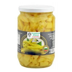 Fresh yellow beans in jar