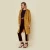 Import Front pockets yellow trench coat for women 2019 winter ladies long faux fur coat from China