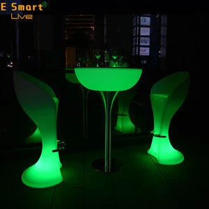 furniture illuminated 16 colors changing mini led cube illuminated bar table