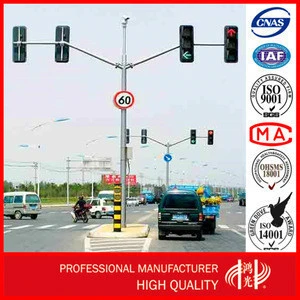 Galvanized and Powder Coated Traffic Signal Monitor Light Pole for Sale