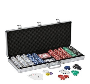 Gambling poker chips set,portable poker game box