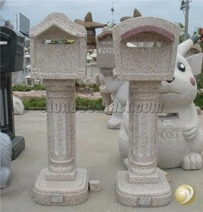 Garden Art Stone Post Box,carved stone mailboxes