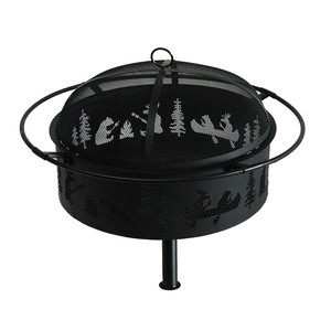 Garden wood burning customized 30inch steel fire pit outdoor