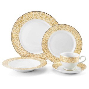 Germany Style Dinner set! 30pcs round germany fine porcelain dinnerware set  with gold