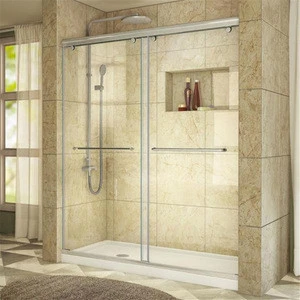 glass shower door with tempered glass